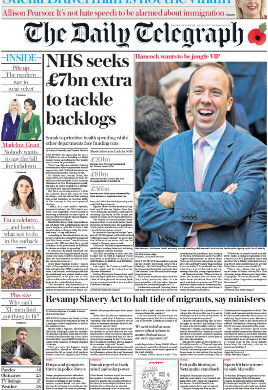 The Daily Telegraph每日电讯报2022年11月02日 日刊高清无水印