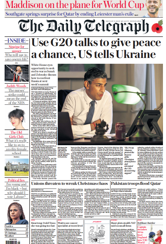 The Daily Telegraph每日电讯报2022年11月11日 日刊高清无水印