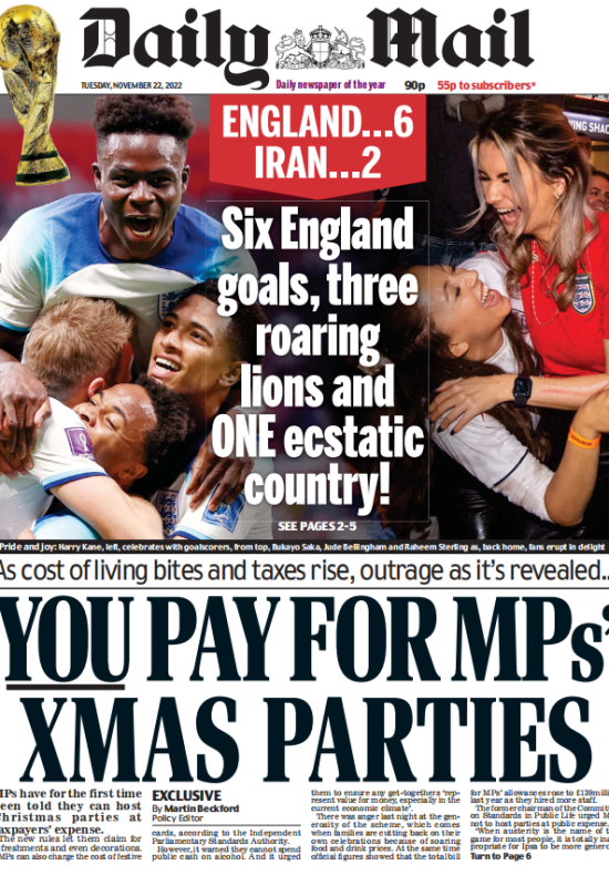 Daily Mail每日邮报2022年11月22日 日刊高清无水印