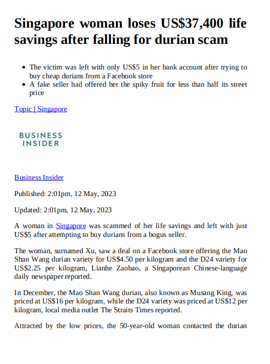 南华早报South China Morning Post 2023年5月12日高清无水印电子版PDF