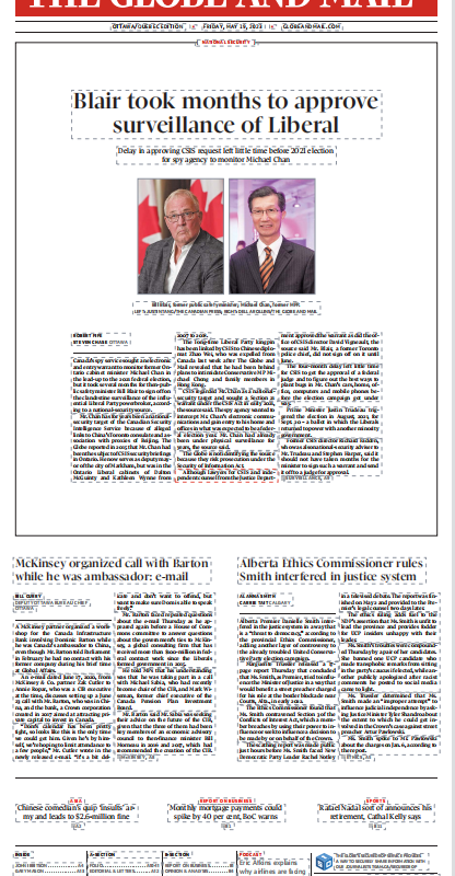 The Globe and Mail 环球邮报2023年5月19日 日刊高清无水印
