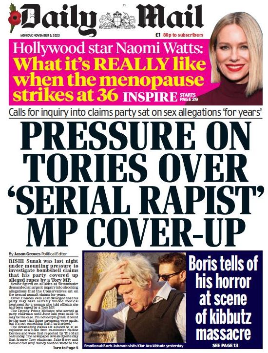 Daily Mail每日邮报2023年11月6日 日刊高清无水印