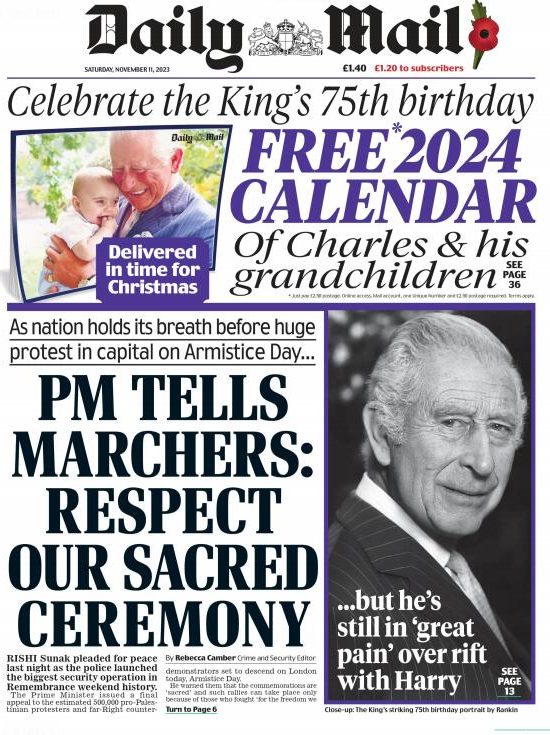 Daily Mail每日邮报2023年11月11日 日刊高清无水印